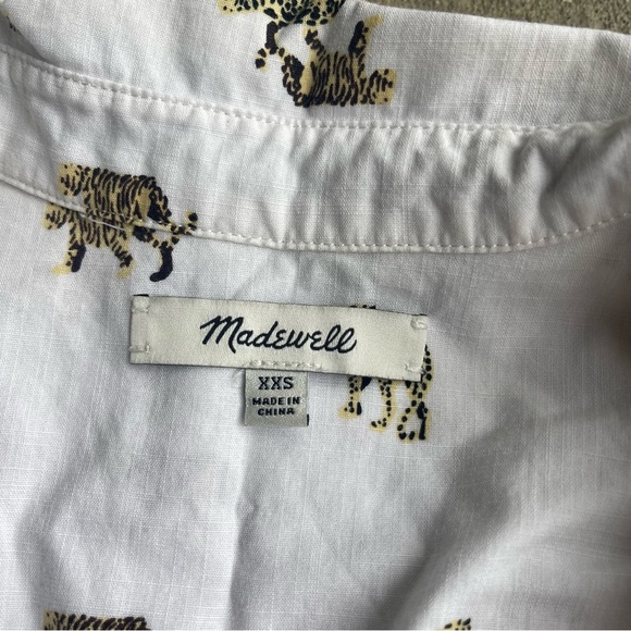 Madewell Shrunken Trapeze Shirt in Cat Walk Size XXS long sleeve shirt - Picture 3 of 5